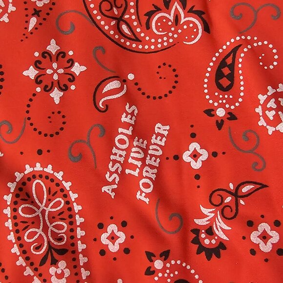 ALF New Long Red And Black Paisley Mid Rise Bike Shorts - Picture 4 of 6